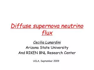 Diffuse supernova neutrino flux