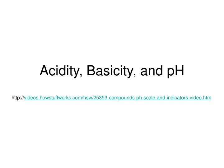 acidity basicity and ph