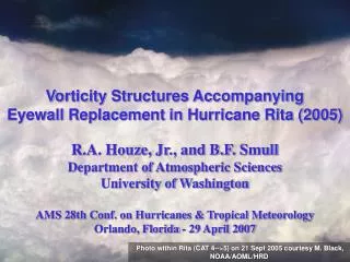 Vorticity Structures Accompanying Eyewall Replacement in Hurricane Rita (2005)