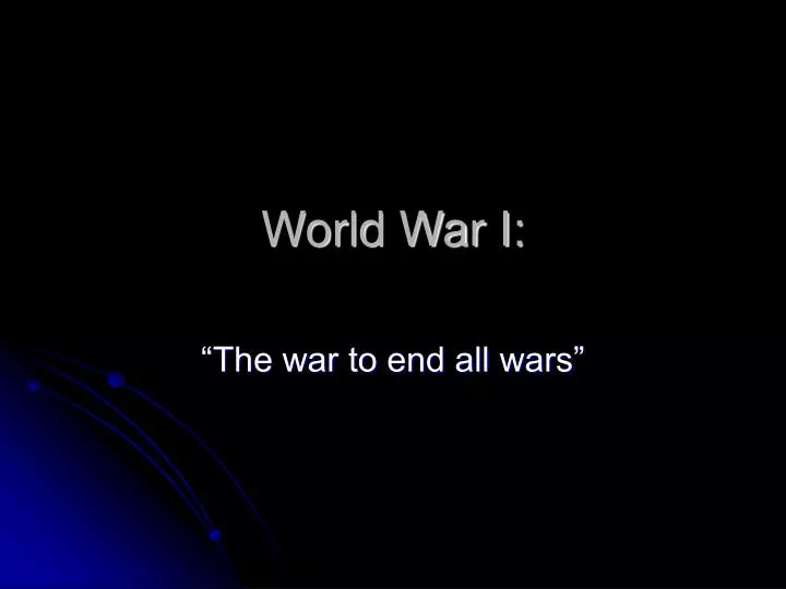 world war i