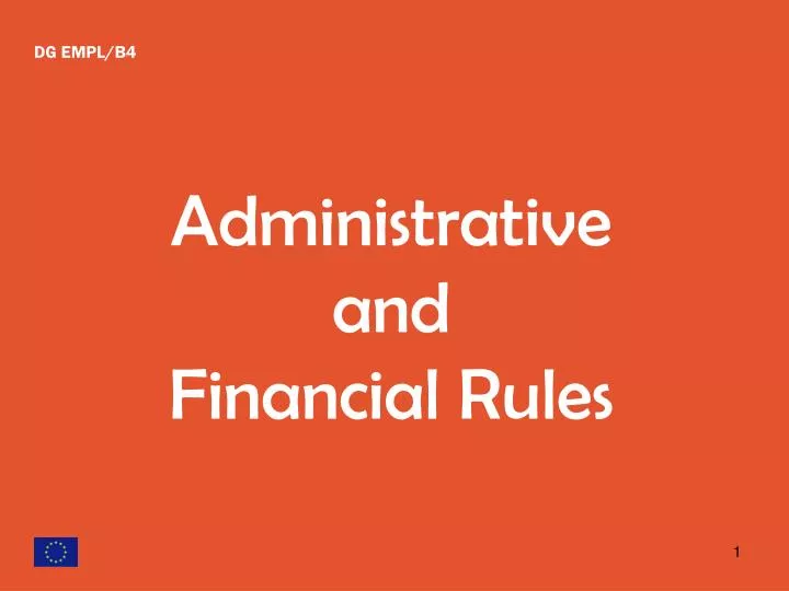 administrative and financial rules
