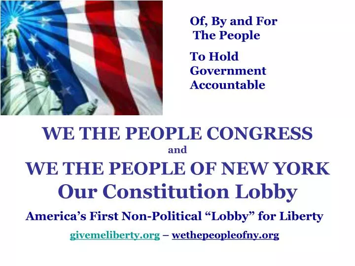 we the people congress and we the people of new york our constitution lobby