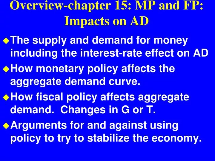 overview chapter 15 mp and fp impacts on ad