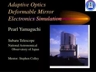 Adaptive Optics Deformable Mirror Electronics Simulation