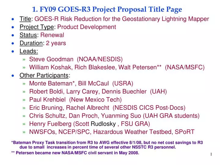 1 fy09 goes r3 project proposal title page