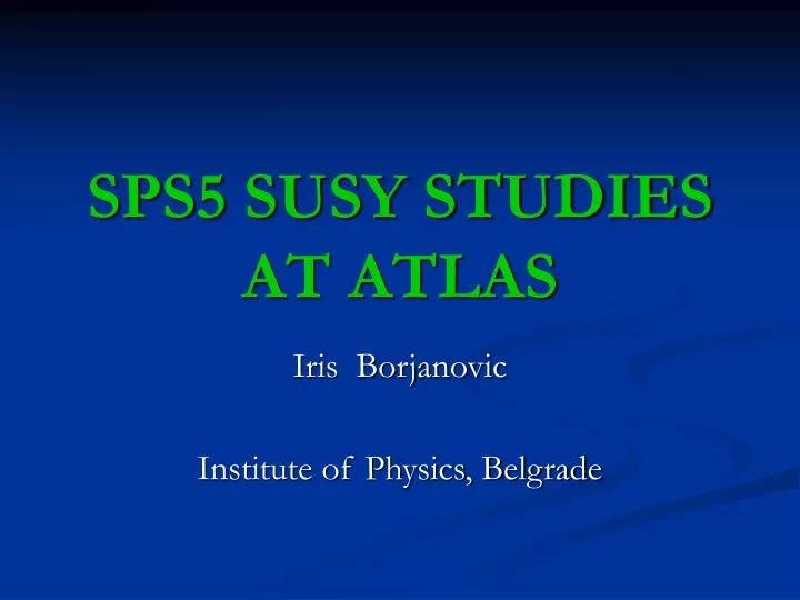 sps5 susy studies at atlas