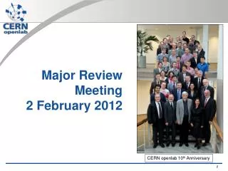 Major Review Meeting 2 February 2012