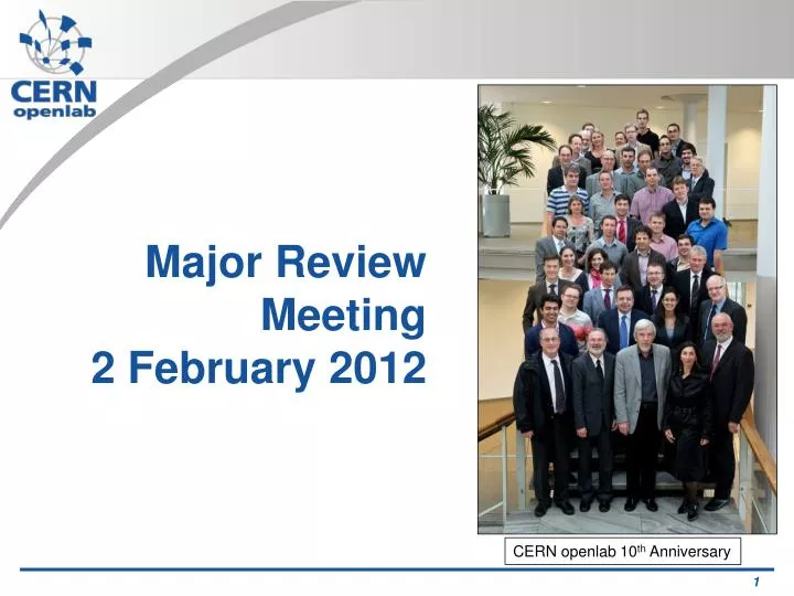 major review meeting 2 february 2012