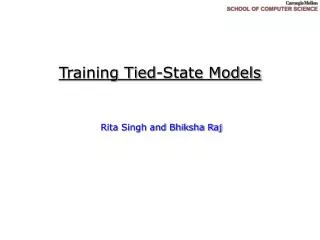 Training Tied-State Models