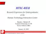 HTIC-REU - slide 1