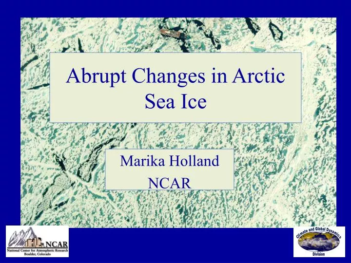 abrupt changes in arctic sea ice