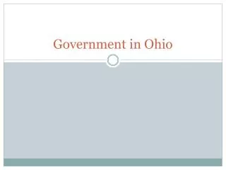 Government in Ohio