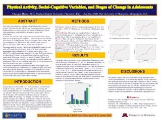 Physical Activity, Social-Cognitive Variables, and Stages of Change in Adolescents