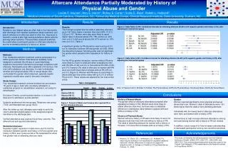 Aftercare Attendance Partially Moderated by History of Physical Abuse and Gender