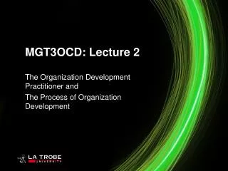 MGT3OCD: Lecture 2