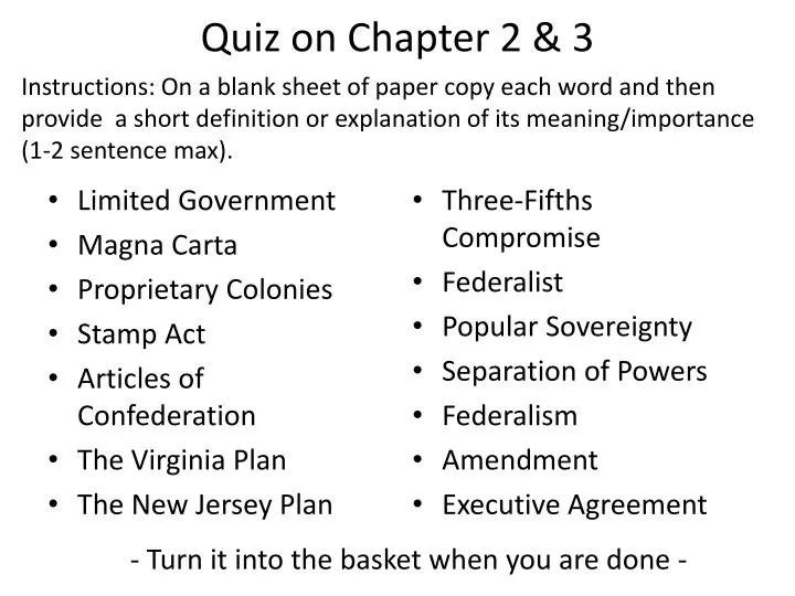 quiz on chapter 2 3