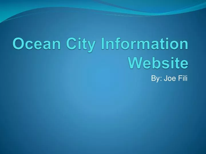 ocean city information website