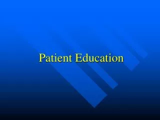 Patient Education