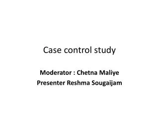 Case control study