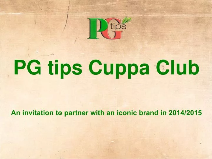 pg tips cuppa club
