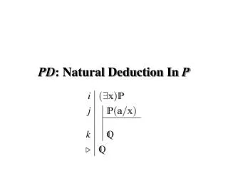 PD : Natural Deduction In P
