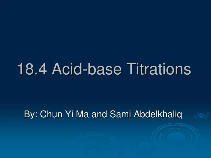 18 4 acid base titrations
