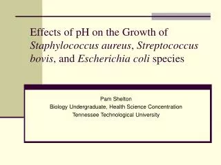 Pam Shelton Biology Undergraduate, Health Science Concentration Tennessee Technological University