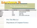Overview of the Relational Model and its Key Components by Prof. Sin-Min Lee - slide 1