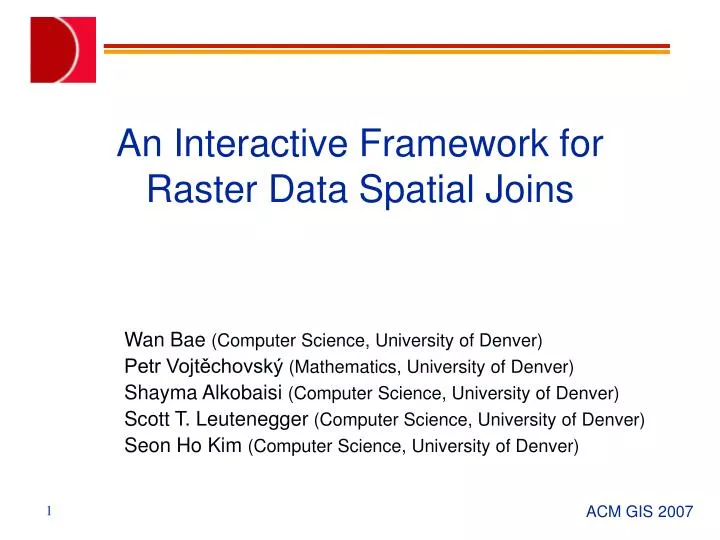 an interactive framework for raster data spatial joins