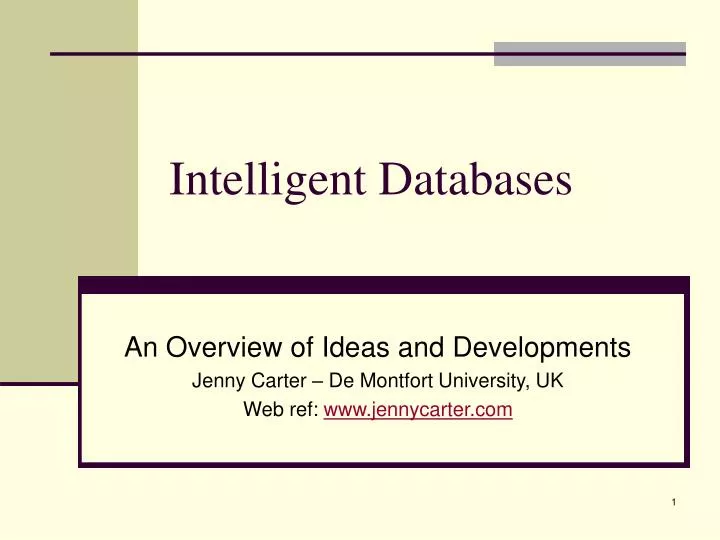 intelligent databases