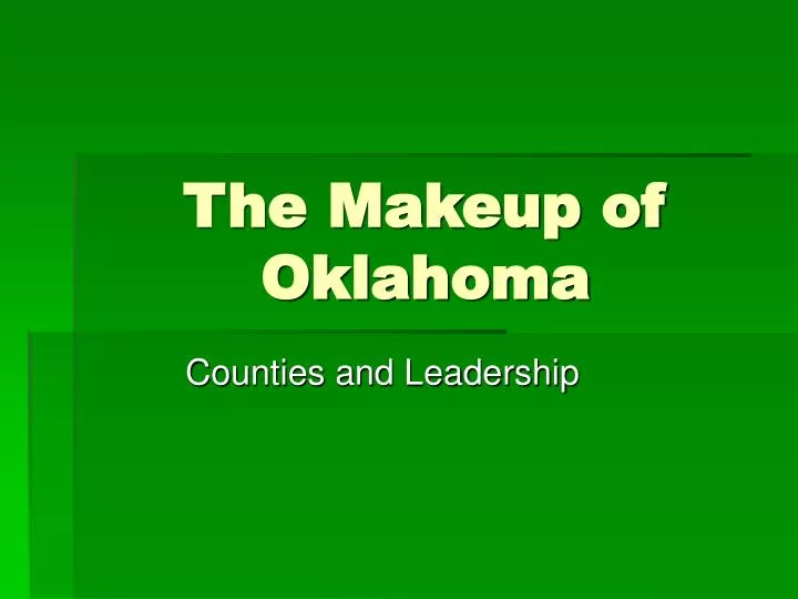 the makeup of oklahoma