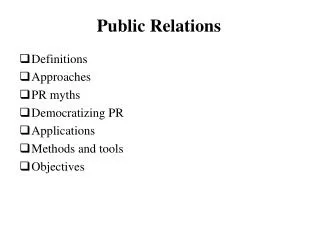 Public Relations