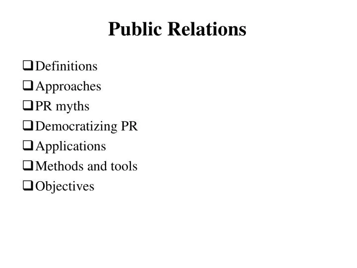 public relations