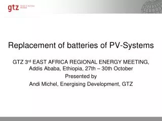 Replacement of batteries of PV-Systems