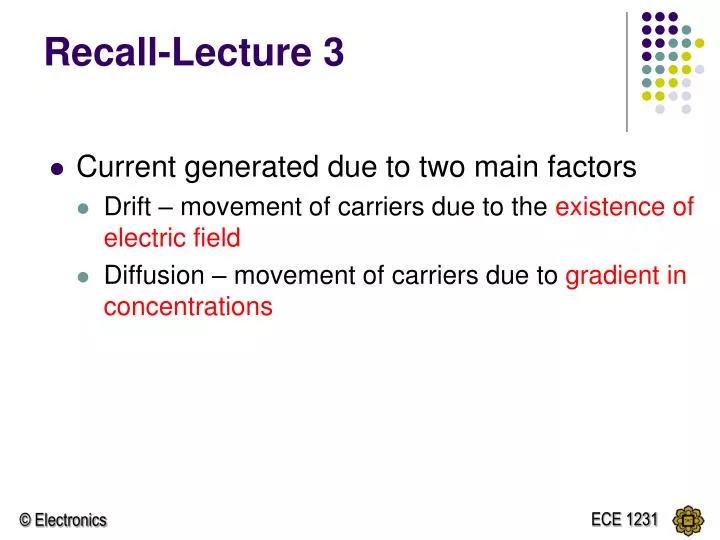 recall lecture 3
