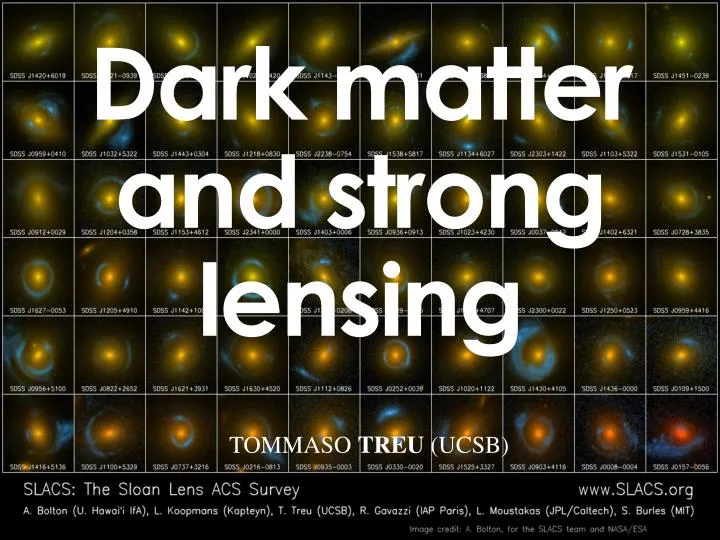dark matter and strong lensing