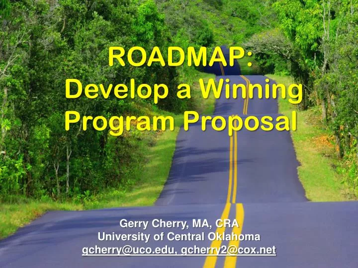 roadmap develop a winning program proposal