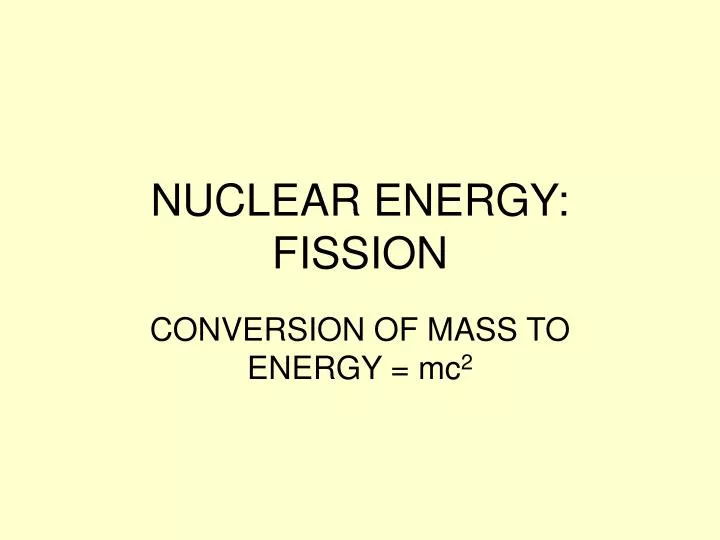 nuclear energy fission