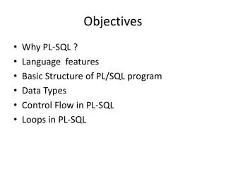 Objectives