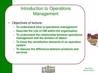 Introduction to Operations Management