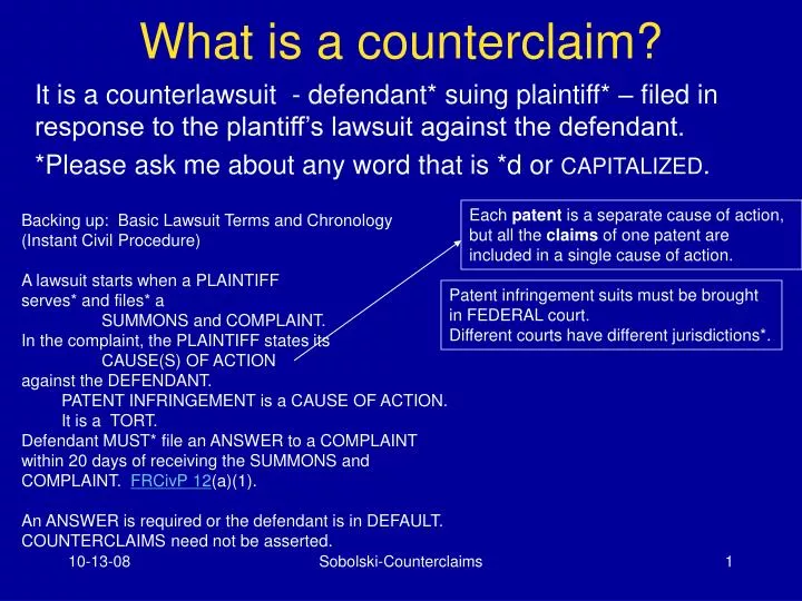 what is a counterclaim