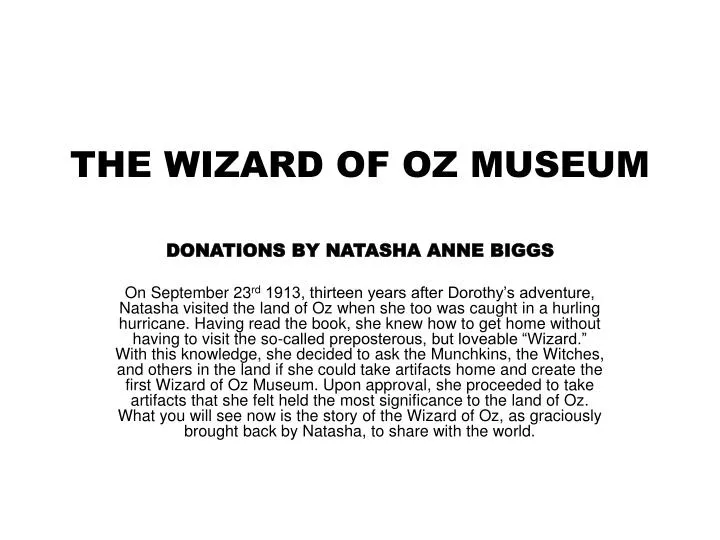the wizard of oz museum