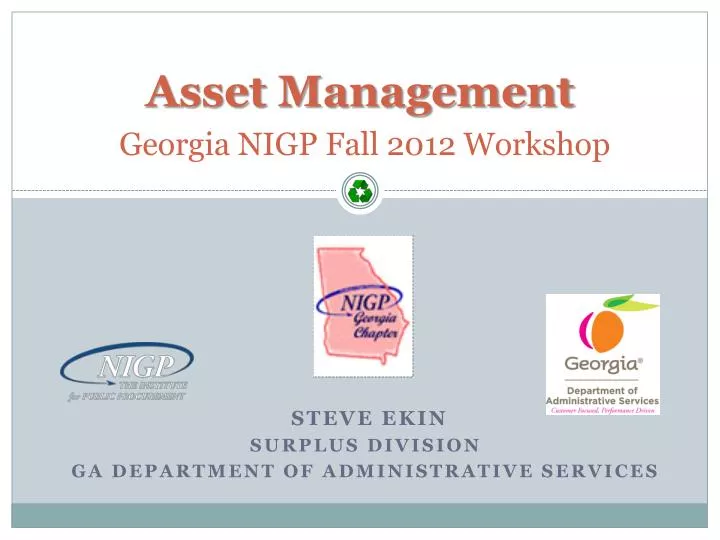 asset management georgia nigp fall 2012 workshop