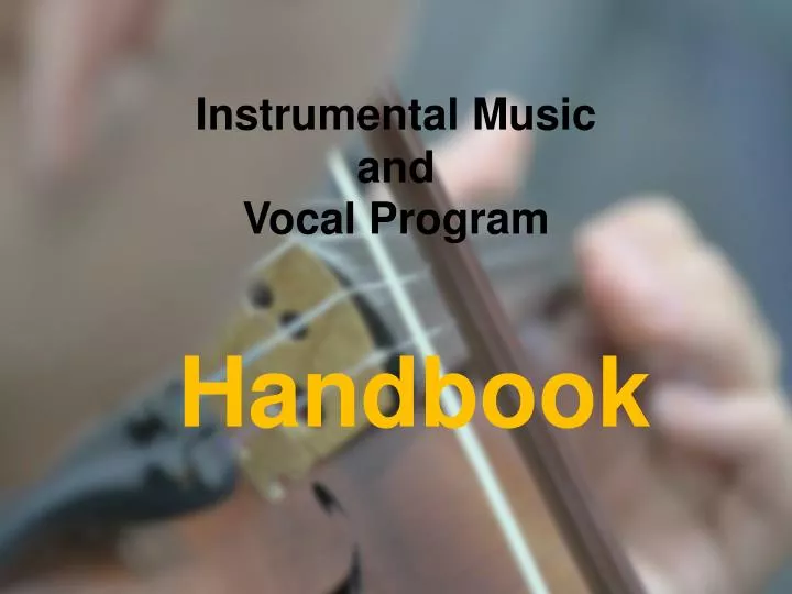 instrumental music and vocal program