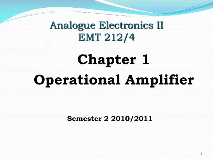 analogue electronics ii emt 212 4