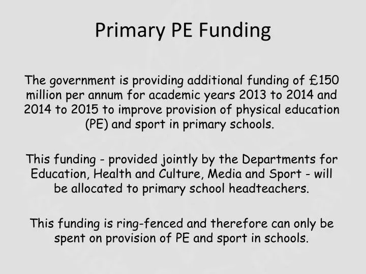 primary pe funding