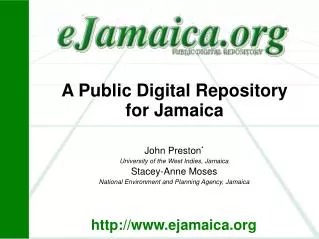 A Public Digital Repository for Jamaica