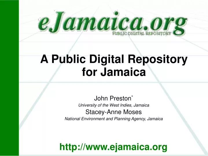 a public digital repository for jamaica