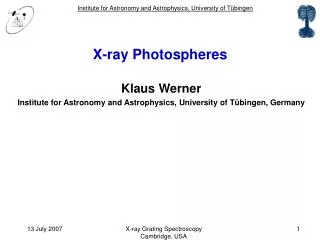 X-ray Photospheres