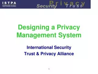 Designing a Privacy Management System